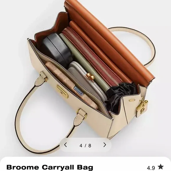 Coach Broome Carryall Bag in Brass/Ivory with Gold Hardware New with tags - Picture 3 of 15